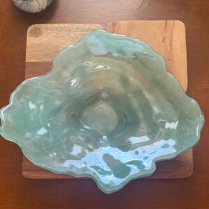 Wavy Iridescent 2 Glass jewelry plates